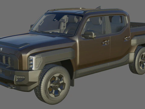 Kia Tasman 2025 with interior 3D Model