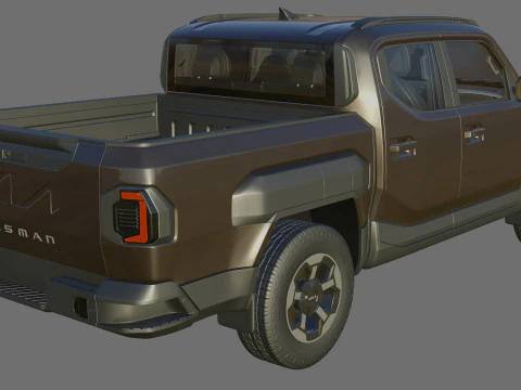 Kia Tasman 2025 with interior 3D Model