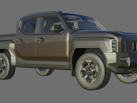 Kia Tasman 2025 with interior Modello 3D