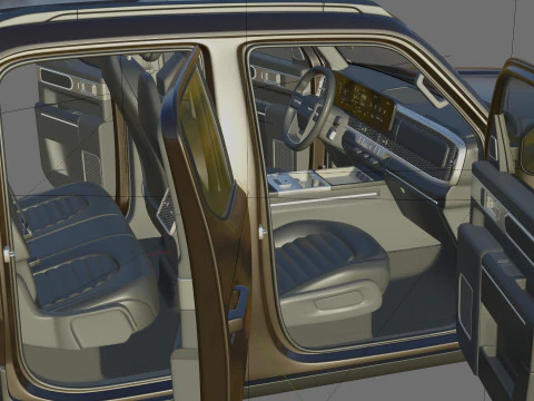 Kia Tasman 2025 with interior 3D Model