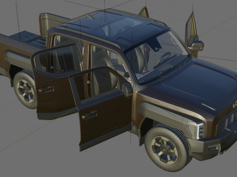 Kia Tasman 2025 with interior Modello 3D