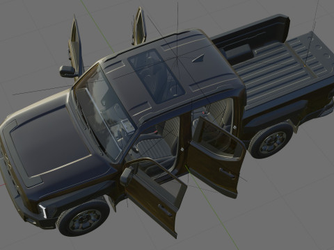 Kia Tasman 2025 with interior Modello 3D