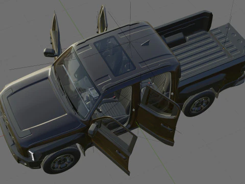 Kia Tasman 2025 with interior 3D Model