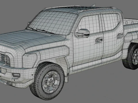 Kia Tasman 2025 with interior 3D Model