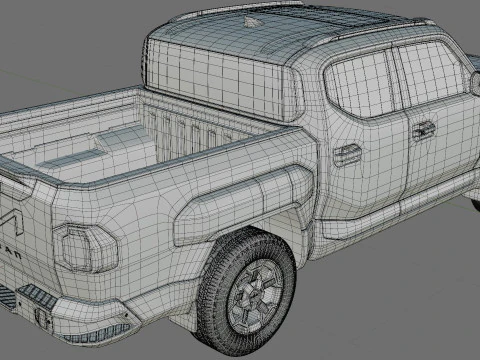 Kia Tasman 2025 with interior 3D Model