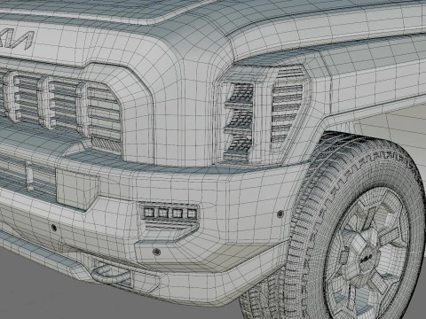 Kia Tasman 2025 with interior 3D Model