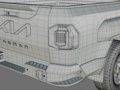 Kia Tasman 2025 with interior Modello 3D