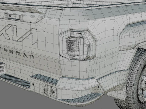 Kia Tasman 2025 with interior 3D Model