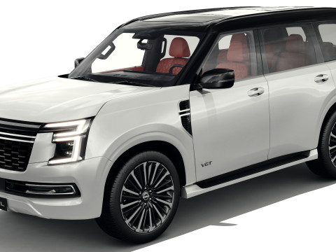 Nissan Patrol and Armada 2025 with interior 3D 모델