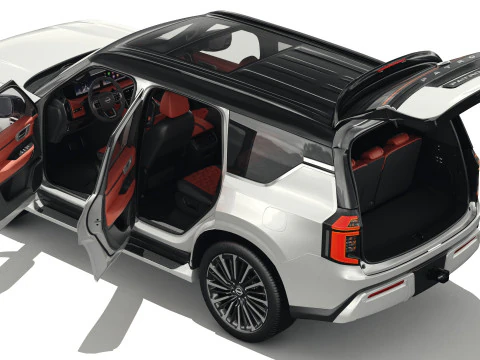 Nissan Patrol and Armada 2025 with interior 3D Model