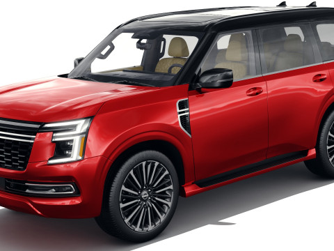 Nissan Patrol and Armada 2025 with interior 3D 모델