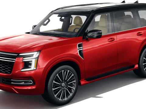 Nissan Patrol and Armada 2025 with interior 3D Model