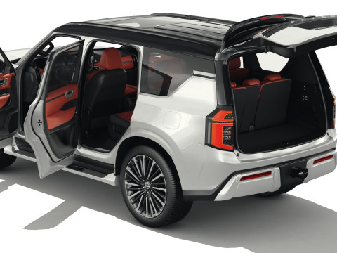 Nissan Patrol and Armada 2025 with interior 3D 모델