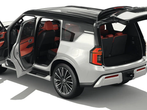 Nissan Patrol and Armada 2025 with interior 3D Model