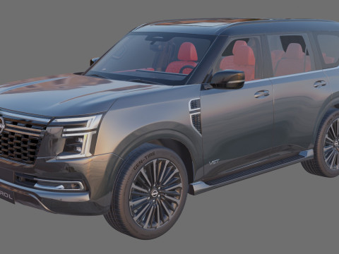Nissan Patrol and Armada 2025 with interior 3D 모델