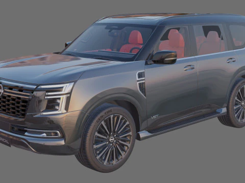 Nissan Patrol and Armada 2025 with interior 3D Model