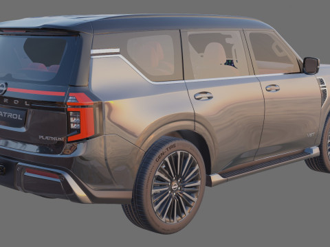 Nissan Patrol and Armada 2025 with interior 3D 모델