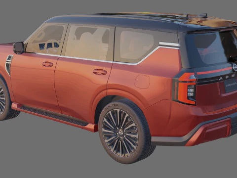 Nissan Patrol and Armada 2025 with interior 3D Model