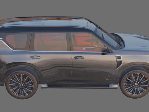 Nissan Patrol and Armada 2025 with interior 3D Model