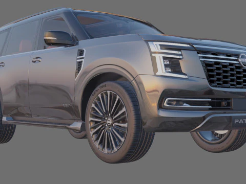 Nissan Patrol and Armada 2025 with interior 3D Model
