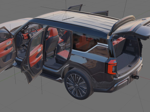 Nissan Patrol and Armada 2025 with interior 3D 모델