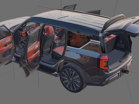 Nissan Patrol and Armada 2025 with interior 3D Model