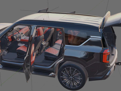 Nissan Patrol and Armada 2025 with interior 3D Model