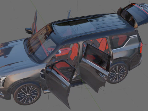 Nissan Patrol and Armada 2025 with interior 3D Model