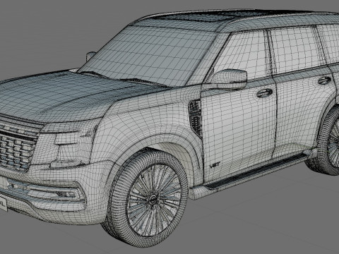 Nissan Patrol and Armada 2025 with interior 3D 모델