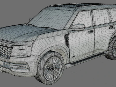 Nissan Patrol and Armada 2025 with interior 3D Model