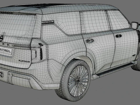 Nissan Patrol and Armada 2025 with interior 3D Model