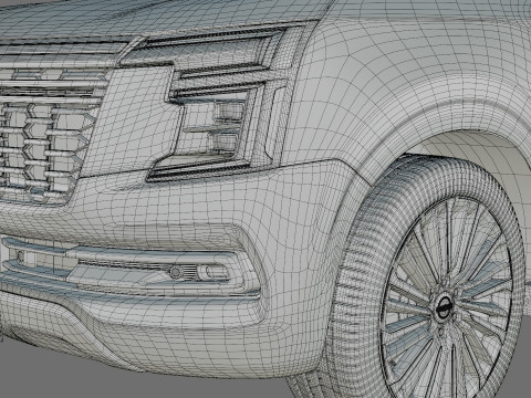 Nissan Patrol and Armada 2025 with interior 3D 모델