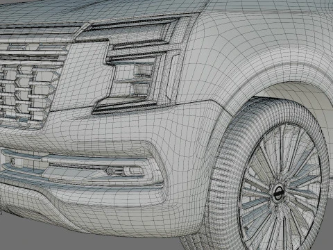 Nissan Patrol and Armada 2025 with interior 3D Model