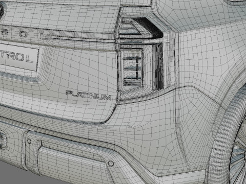 Nissan Patrol and Armada 2025 with interior 3D 모델