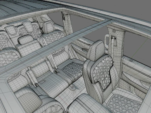 Nissan Patrol and Armada 2025 with interior 3D Model