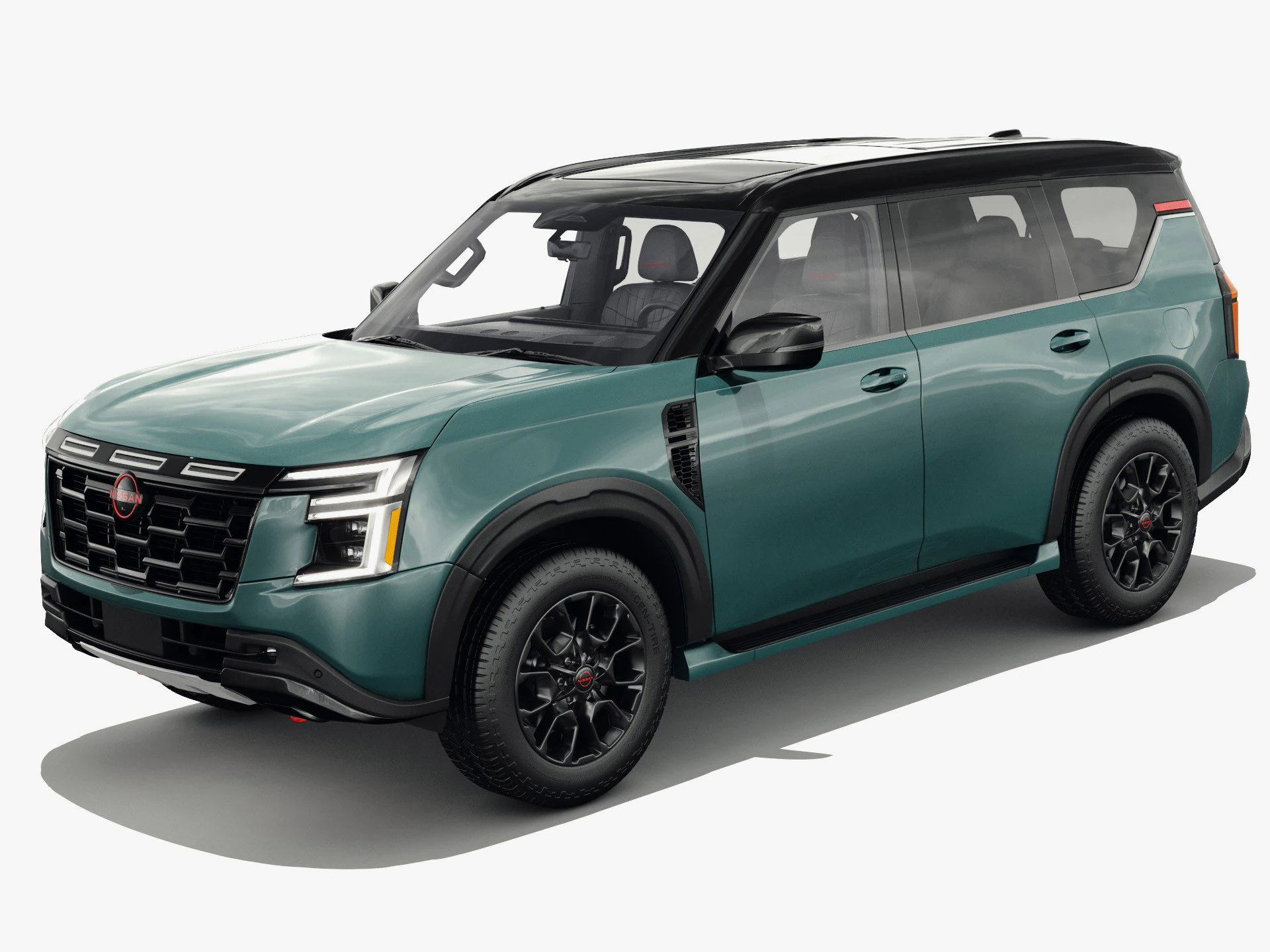 Nissan Armada PRO-4X 2025 with interior 3D Model .c4d .max .obj .3ds .fbx .stl .blend 