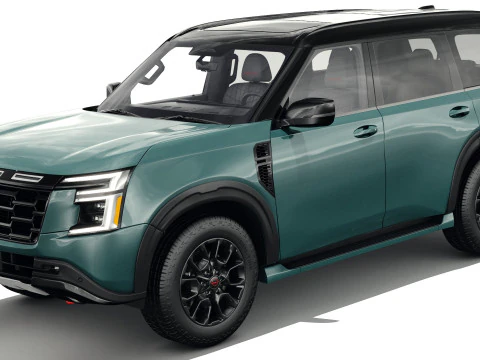 Nissan Armada PRO-4X 2025 with interior 3D Model