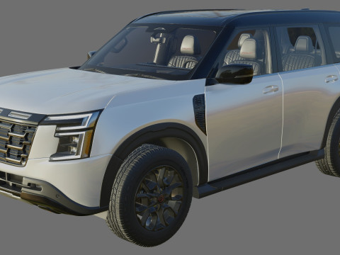 Nissan Armada PRO-4X 2025 with interior 3D Model