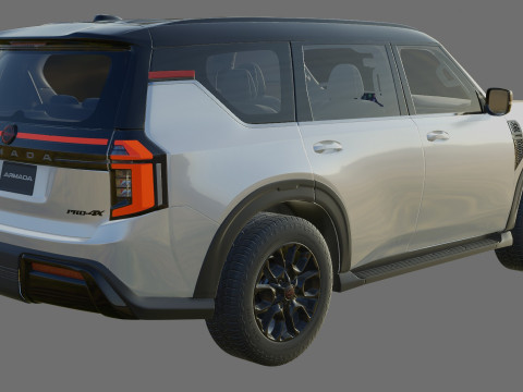 Nissan Armada PRO-4X 2025 with interior 3D Model