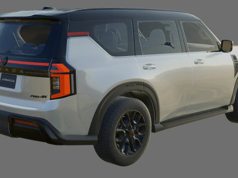 Nissan Armada PRO-4X 2025 with interior 3D Model