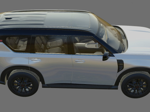 Nissan Armada PRO-4X 2025 with interior 3D Model
