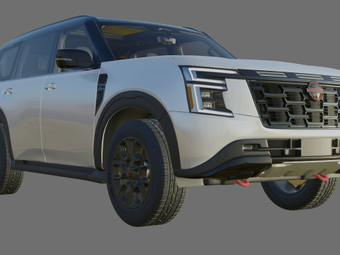 Nissan Armada PRO-4X 2025 with interior 3D Model