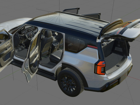 Nissan Armada PRO-4X 2025 with interior 3D Model