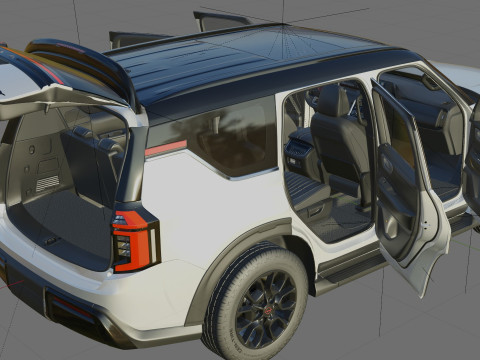 Nissan Armada PRO-4X 2025 with interior 3D Model