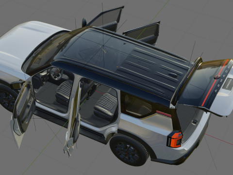Nissan Armada PRO-4X 2025 with interior 3D Model