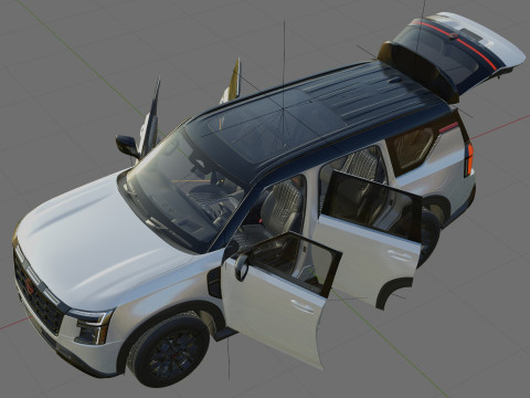 Nissan Armada PRO-4X 2025 with interior 3D Model