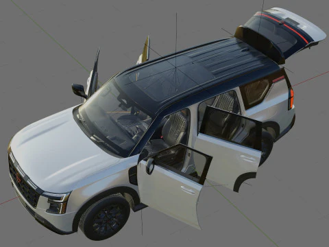 Nissan Armada PRO-4X 2025 with interior 3D Model