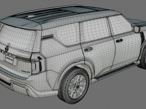 Nissan Armada PRO-4X 2025 with interior 3D Model