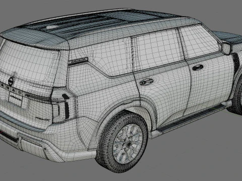 Nissan Armada PRO-4X 2025 with interior 3D Model