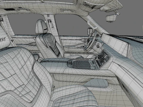 Nissan Armada PRO-4X 2025 with interior 3D Model